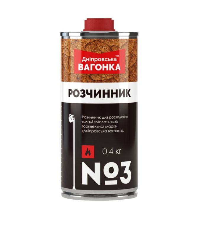Растворитель №3 для молотковой краски 0.5 л Днепровская вагонка