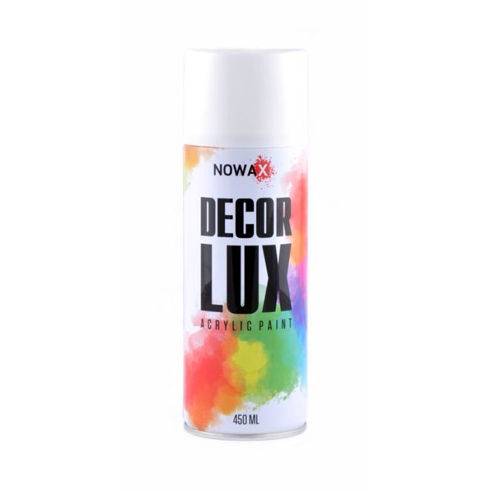 Фарба акрилова Кремово-білий RAL 9016 TRAFFIC WHITE 450 мл DecorLUX