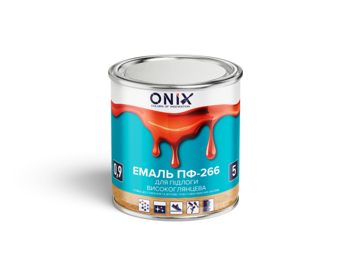 Эмаль для пола ПФ-266 Желто-коричневый 0.9 кг ТМ Onix