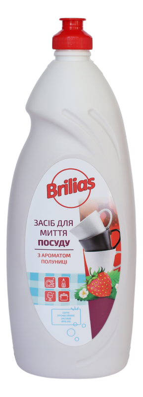Средство для мытья посуды Клубника 1кг с дозатором