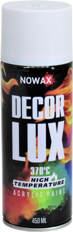 Краска высокотемпературная 370° Белая WHITE RAL 9010 450 мл DecorLUX