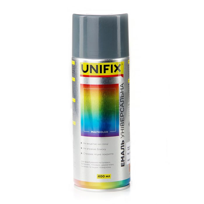 Краска акриловая Темно-серая RAL 7031 400 мл UNIFIX