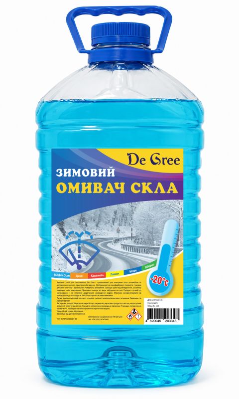 Зимний омыватель стекла 4 л Bubble Gum -20 DE Gree