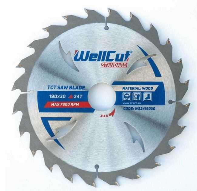 Диск пильный по ламинату 190 мм T-24 30 мм WellCut Standard