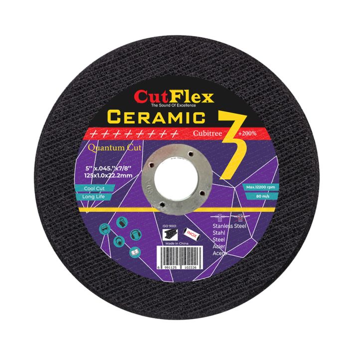 Отрезной круг по металлу и нержавейке 125×1.0×22.2 мм CutFlex Ceramic 3 Quantum Cut
