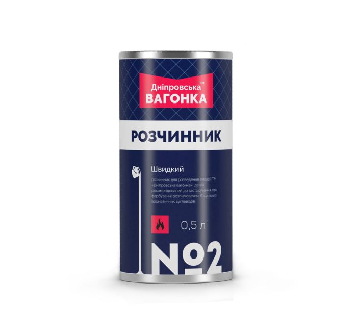 Растворитель №2 Быстрый 0.5 л Днепровская вагонка