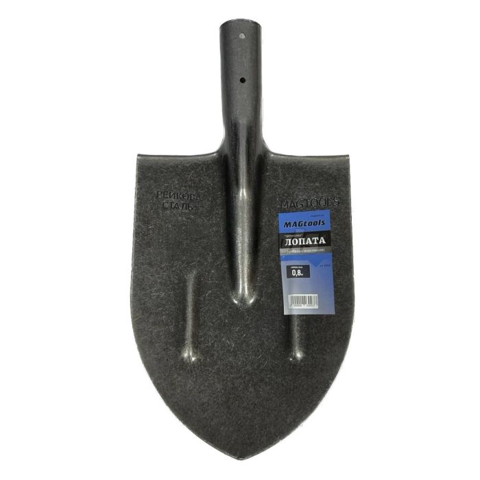 Лопата штыковая 0,8 кг Рельсовая сталь лакированная MAG tools