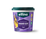 Краска акриловая Фасадная Белая матовая 1 л 1.4 кг FASAD LUX ТМ ELFINA