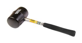Киянка резиновая Черная 75 мм 680 грамм металлическая ручка MASTERTOOL