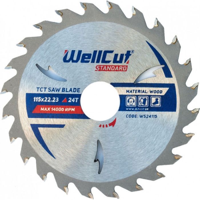 Диск пильный по дереву 115 мм T-24 WellCut Standard