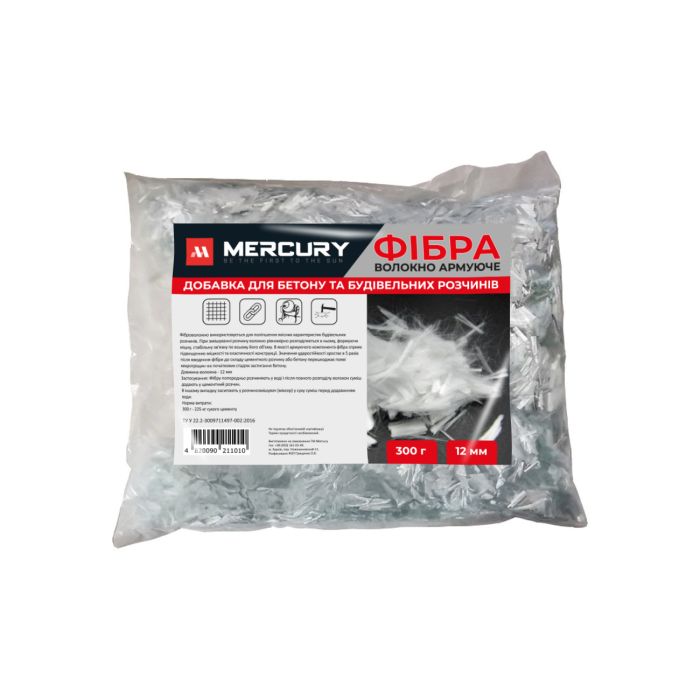 Волокно армирующее Фибра 12 мм 300 г MERCURY