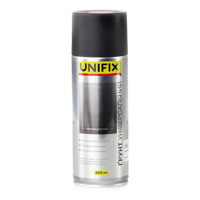 Грунтовка в аэрозоле RAL 9005 Черный 400мл UNIFIX