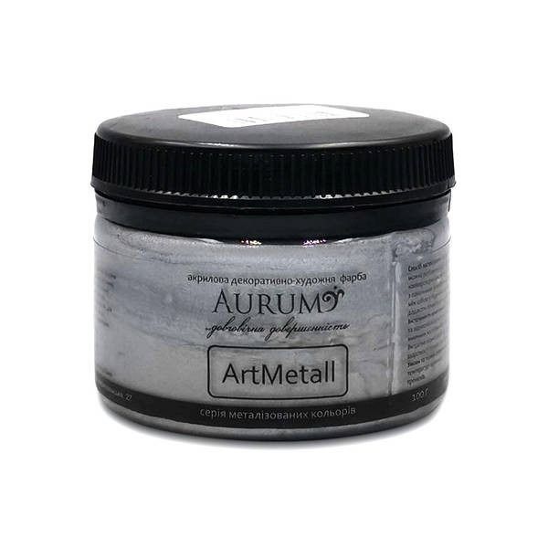 Декоративная краска Темное серебро 100 мл "Aurum"