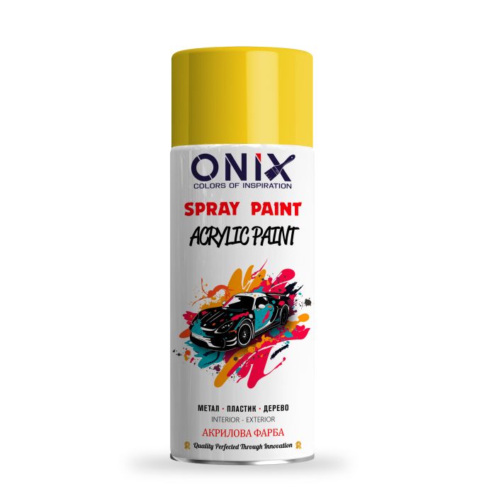 Краска акриловая RAL 1023 Желтая ONIX TRAFFIC YELLOW 400 мл