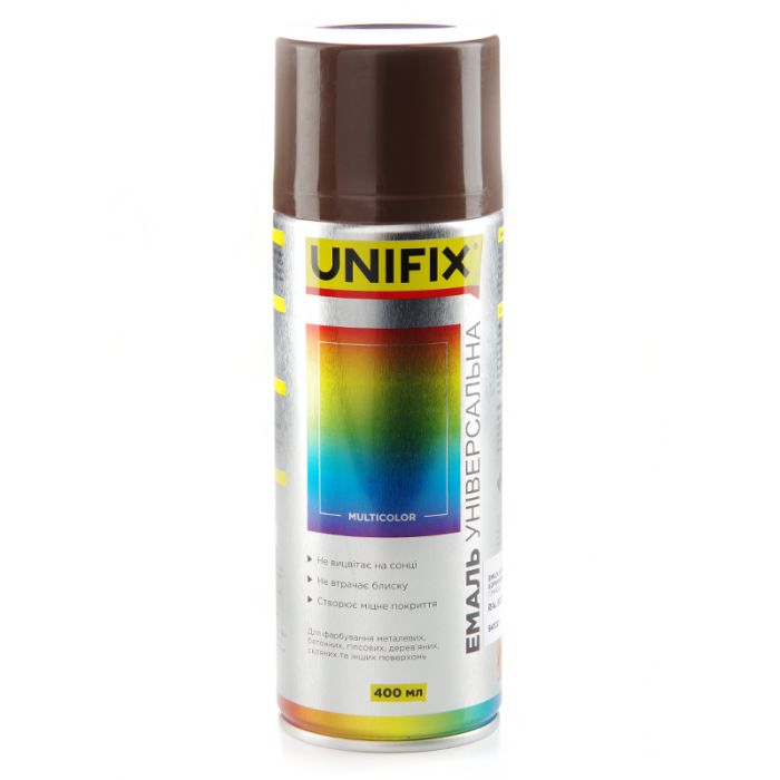 Краска акриловая Коричневая RAL 8017 400 мл UNIFIX