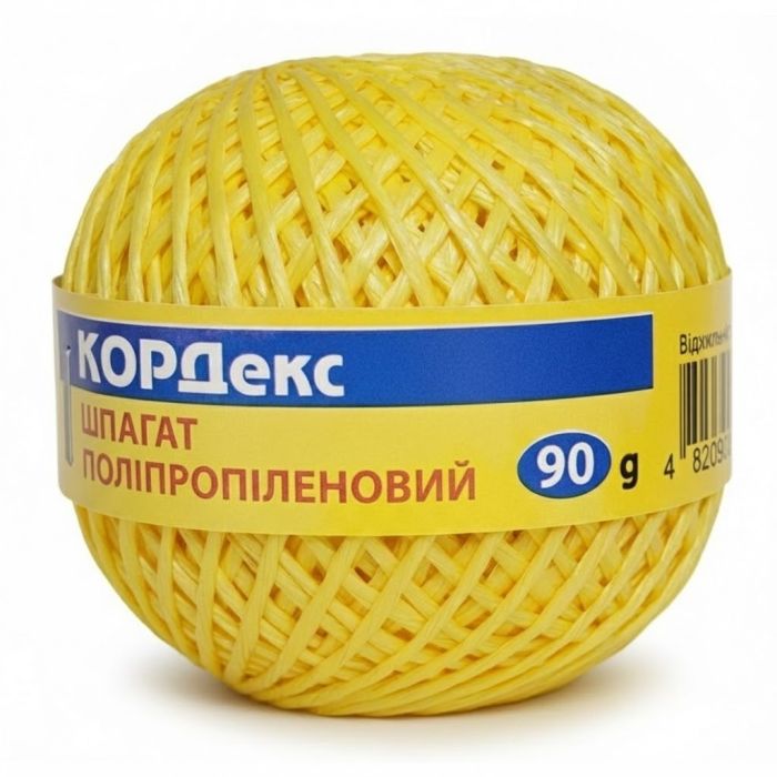 Шпагат полипропиленовый цветной клубок 85 грамм
