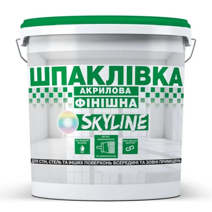 Шпатлевка акриловая финишная белоснежная 8 кг SKYLINE