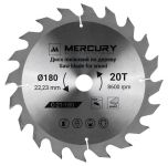 Диск пильный по дереву 180 мм T-20 MERCURY