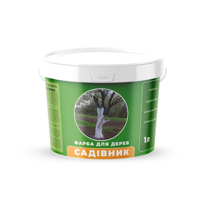 Краска для садовых деревьев 1.3 кг "Садовник" Белая