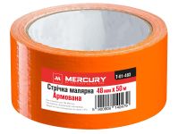 Лента малярная армировання 48 мм 50 м оранжевая фасадная Mercury
