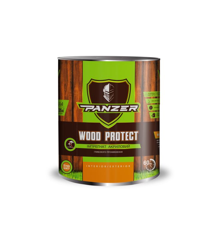 Імпрегнат акриловий лак Чорне дерево 0.75 л Wood Protect PANZER