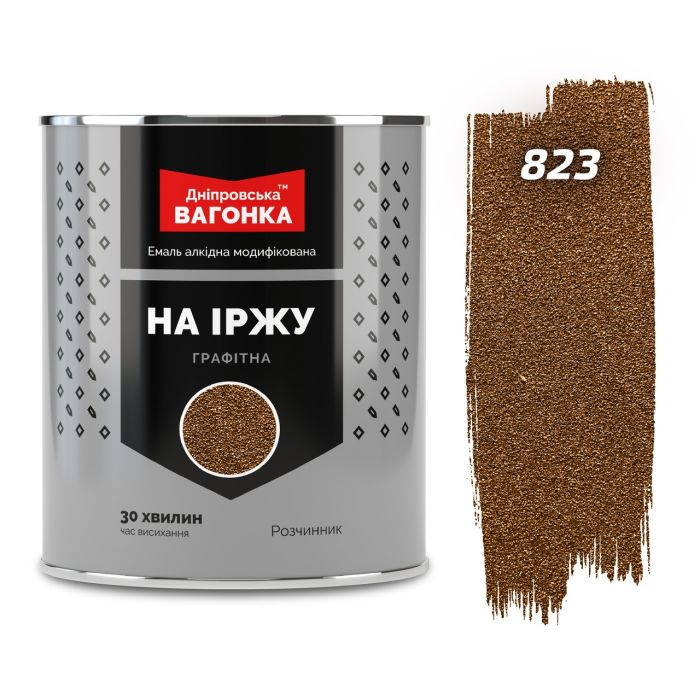 Эмаль на ржавчину Графитная Античная-медь 823 2.3 л быстросохнущая ТМ Днепровская Вагонка