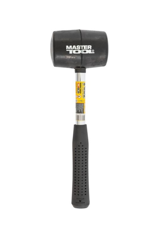 Киянка резиновая Черная 60 мм 450 грамм металлическая ручка MASTERTOOL