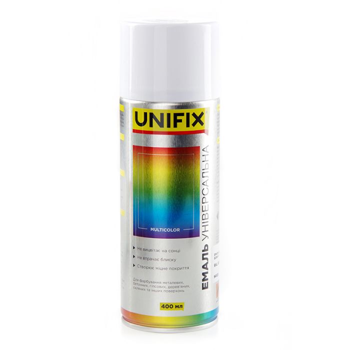 Краска акриловая Белая матовая RAL 9010 400 мл UNIFIX
