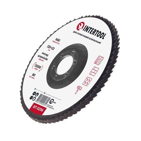 Круг пелюстковий торцевий КЛТ 125 мм P60 Intertool