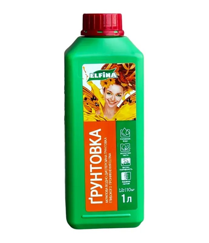Грунтовка готовая для использования 1 л Elfina