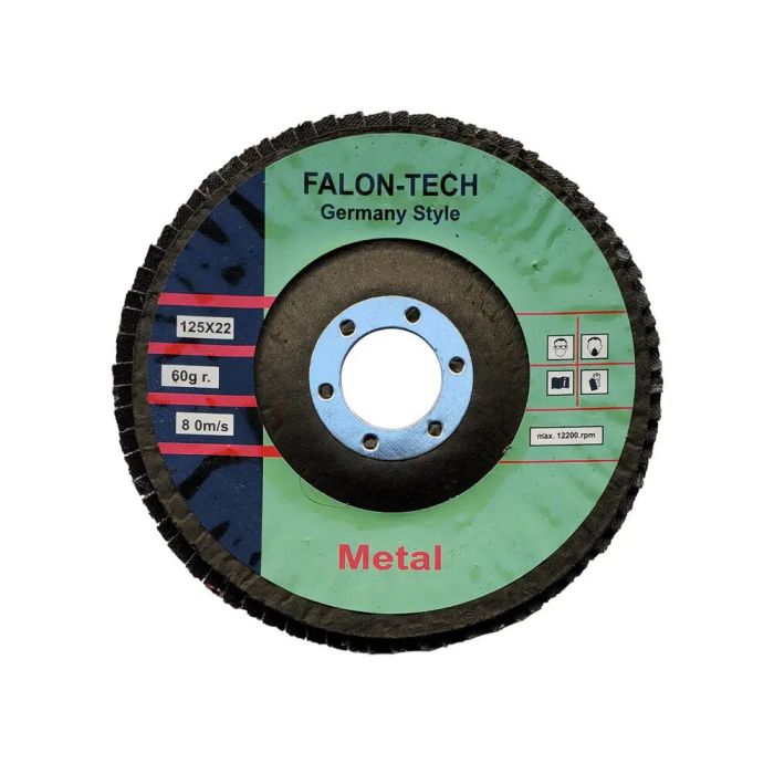 Круг лепестковый торцевой КЛТ 125 мм P120 FALON-tech