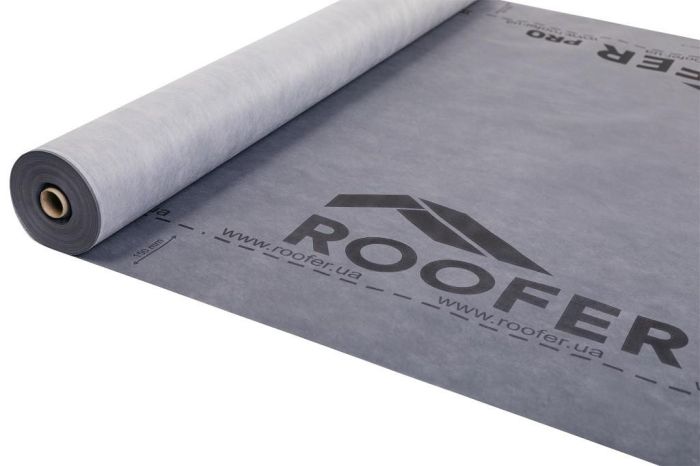 Супердиффузионная мембрана Серая 44 м х 1,6 м 70м.кв.(100г/м2) RS115 «ROOFER»