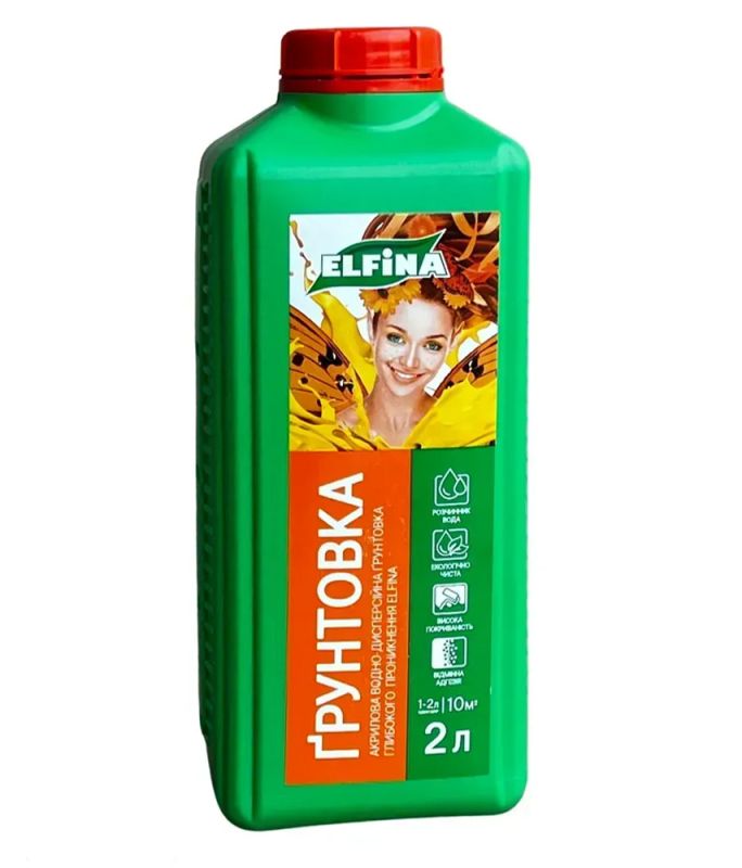 Грунтовка готовая для использования 2 л Elfina