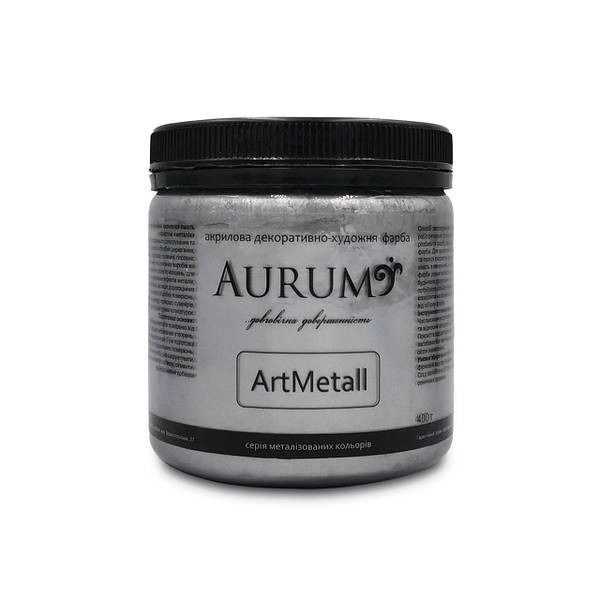 Декоративная краска Темное серебро 400 мл "Aurum"