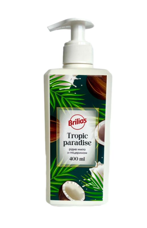 Крем-мыло для рук Brilias с глицерином 400 мл Tropic Paradise