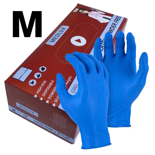 Перчатки латексные размер M упаковка 50 шт LATEX