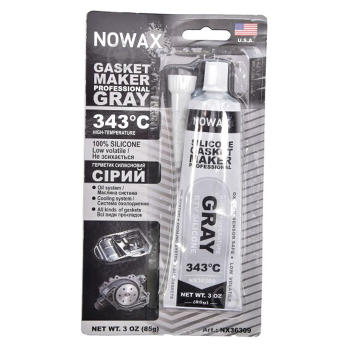 Герметик високотемпературний 85 г Сірий Nowax