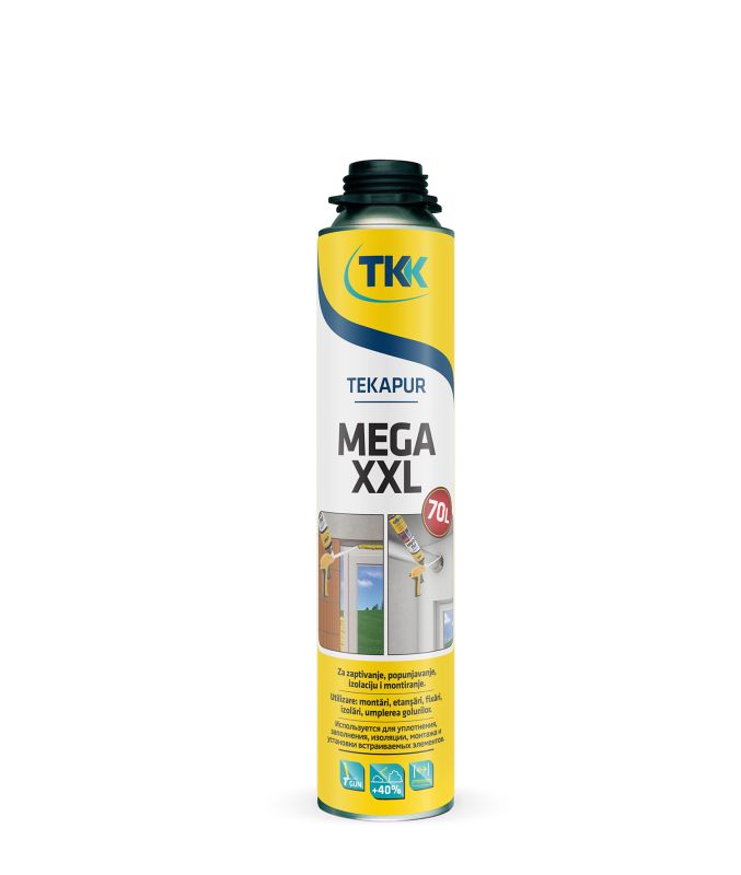 Пена монтажная под пистолет 850 мл ТКК 70 л выход пены TOP FOAM XXL