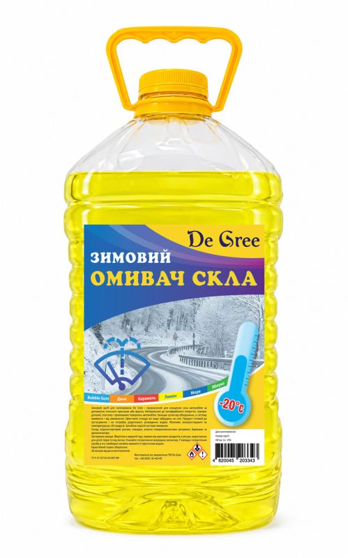 Зимний омыватель стекла 4 л Лимон -20 De Gree