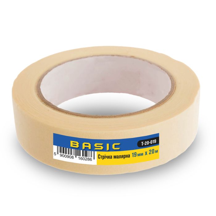 Малярная лента желтая 19 мм 20 м BASIC