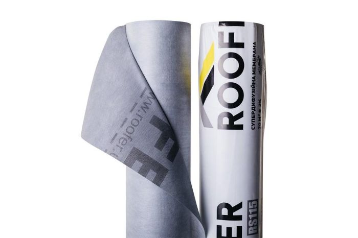 Супердиффузионная мембрана Серая 44 м х 1,6 м 70м.кв.(100г/м2) RS115 «ROOFER»