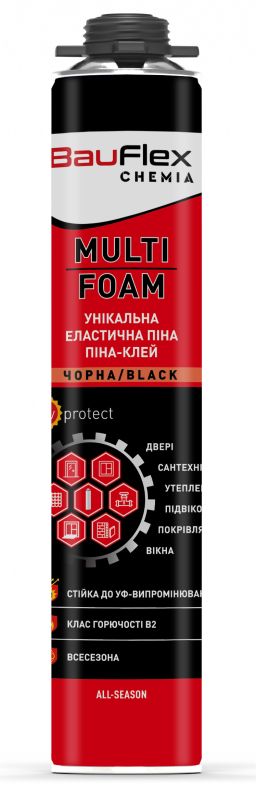 Клей-пена профессиональная Черная 800 мл BauFlex