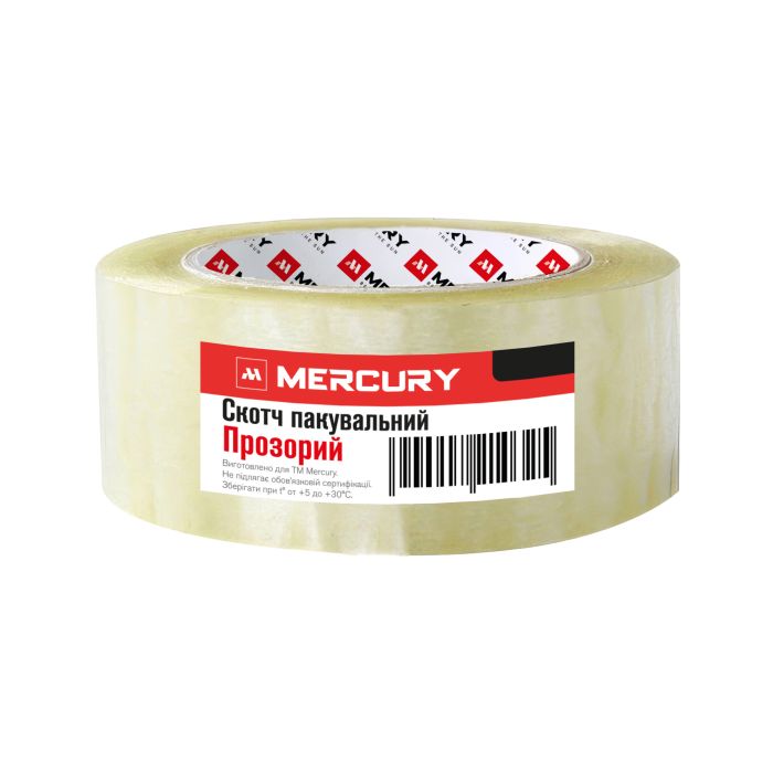 Скотч упаковочный Прозрачный 45 мм 3300 см (33 м) Mercury