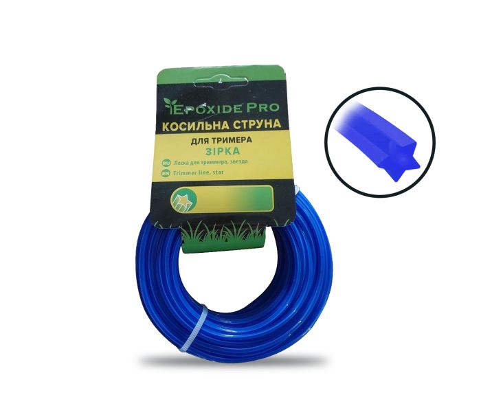 Косильна струна для тримера 2.4 мм 15 м Зірка Epoxide Pro
